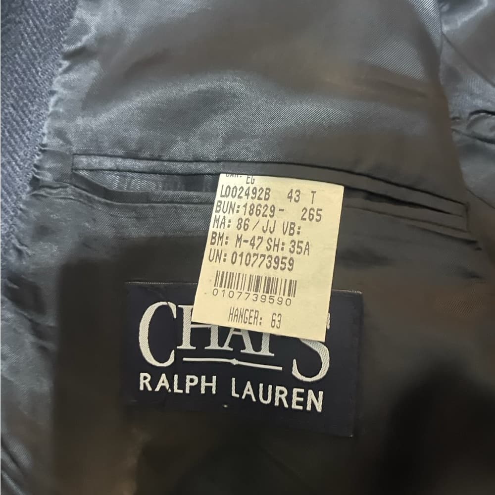 Chaps Ralph Lauren Sport Coat 43T Navy - Thumbnail 2