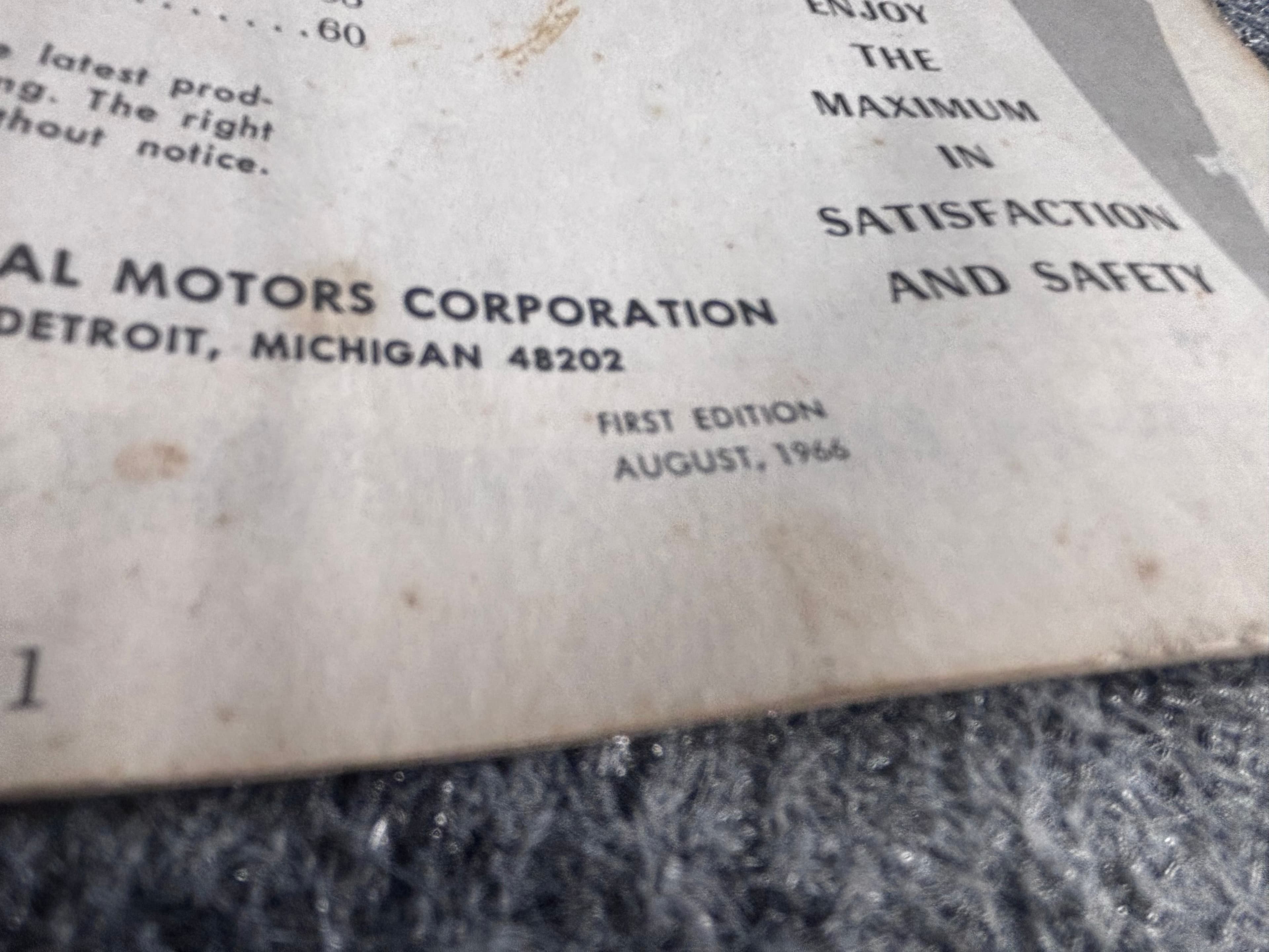 1967 Chevrolet Owner's Manual First Edition - Thumbnail 2