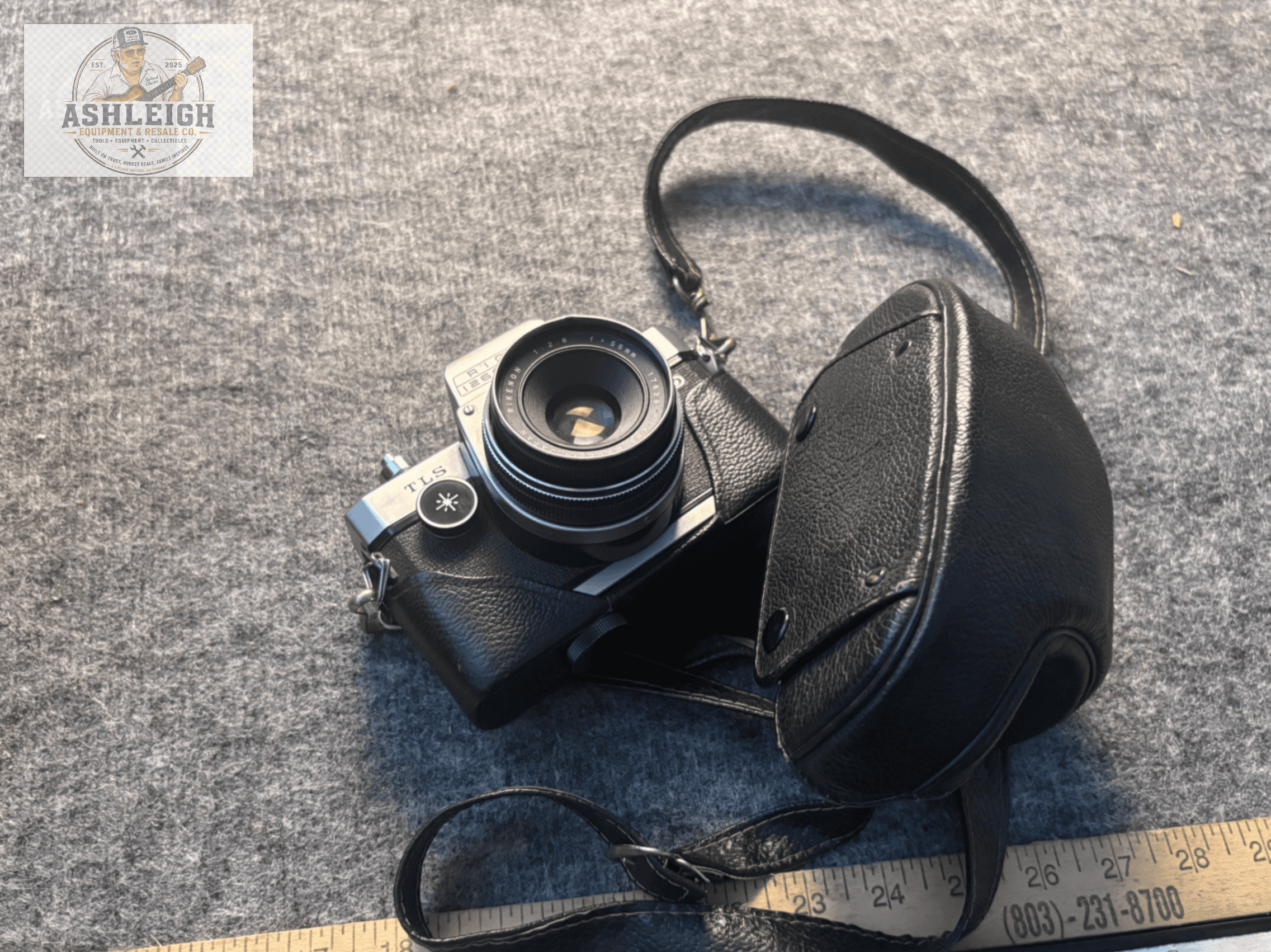 Ricoh Singlex TLS 35mm Film Camera with Rikenon 55mm Lens - Thumbnail 2